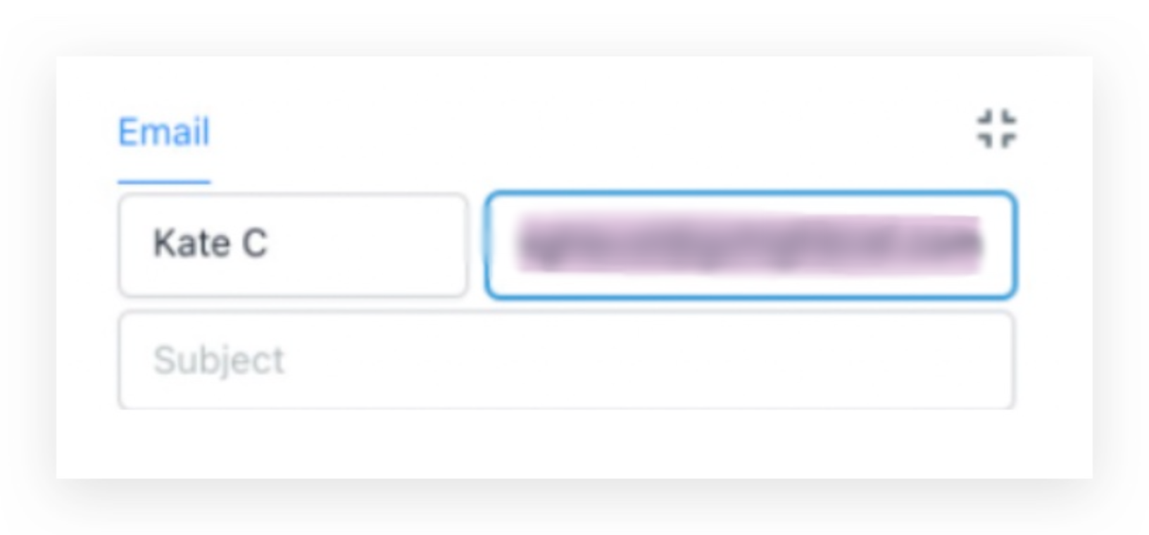 Sender email field in the conversation composer