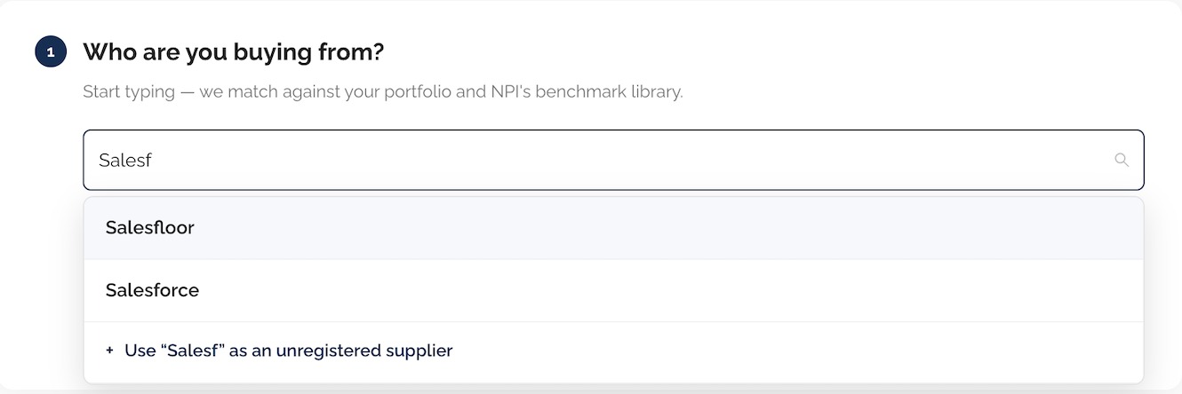 Supplier search