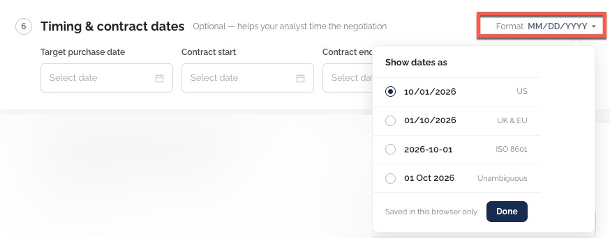 Timing and Contract Dates