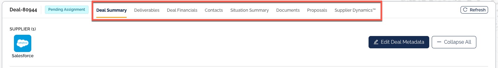 Deal Details header and navigation