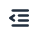 Decrease indent toolbar icon