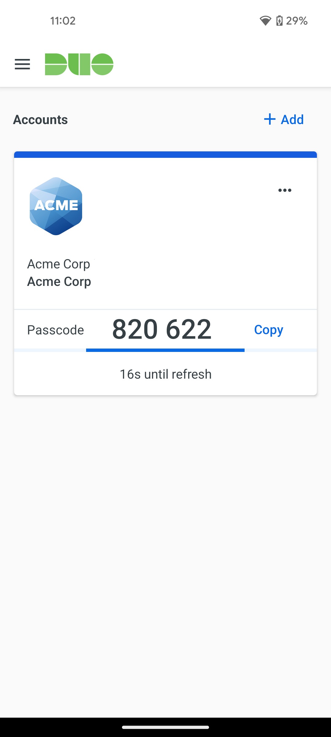 TOTP Passcode Generation in Duo Mobile