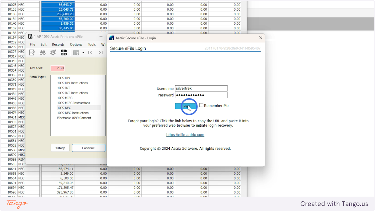 Sign in with Aatrix account