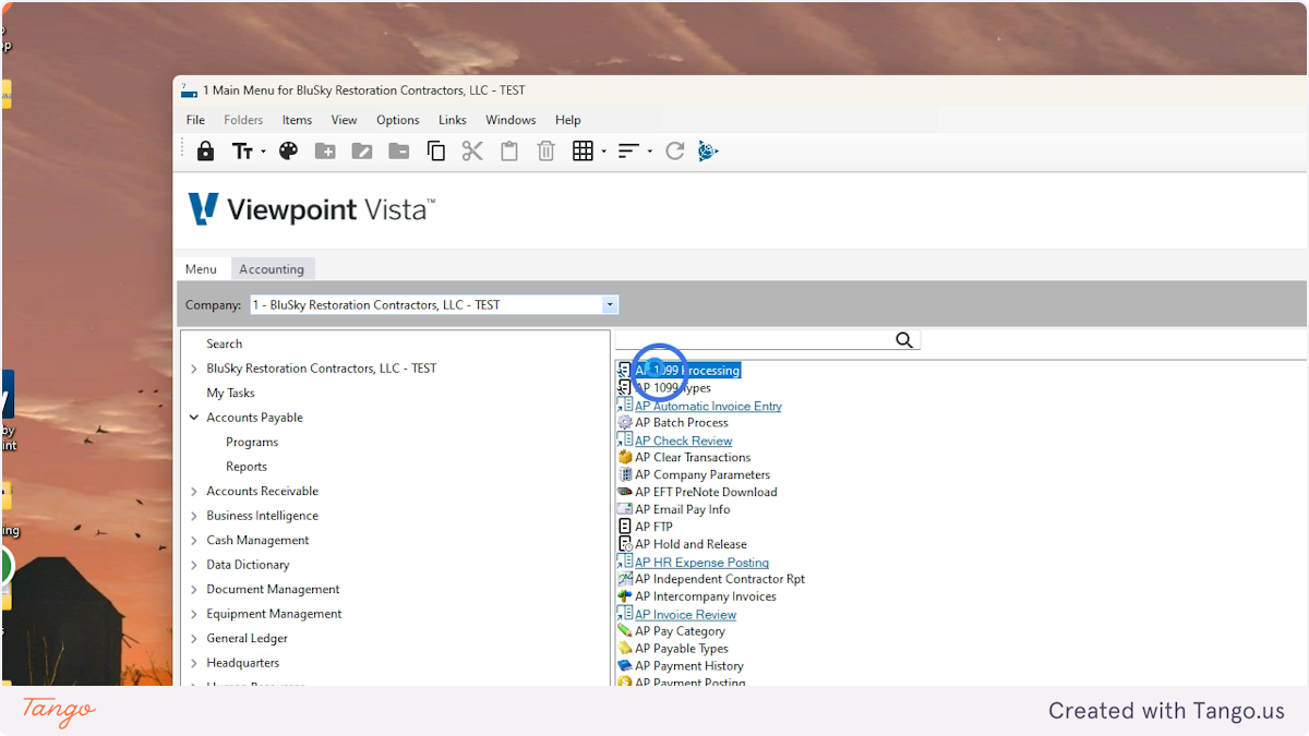Open AP 1099 Processing