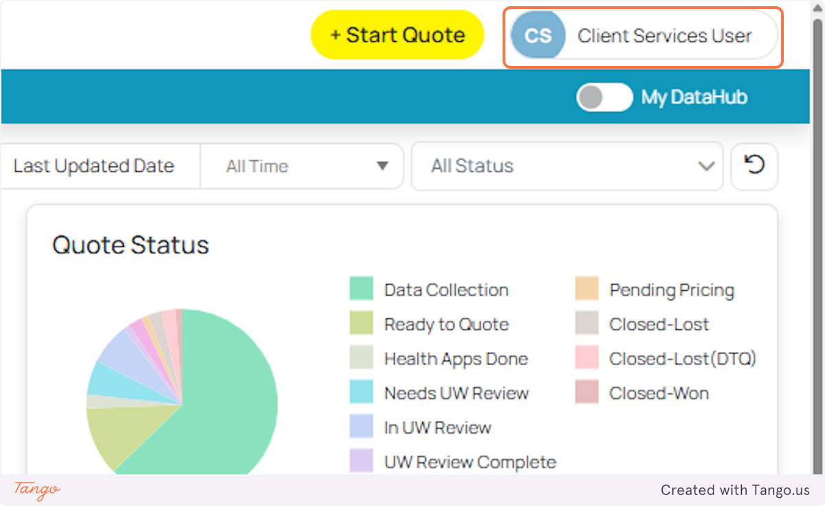 Click on Client Services User