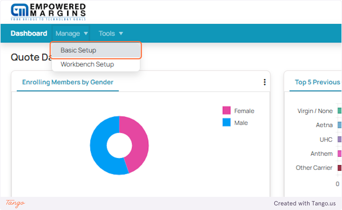 Click on Basic Setup