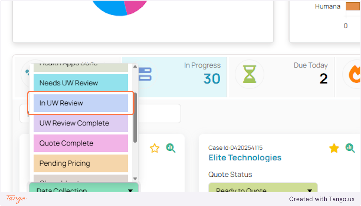 Click on In UW Review