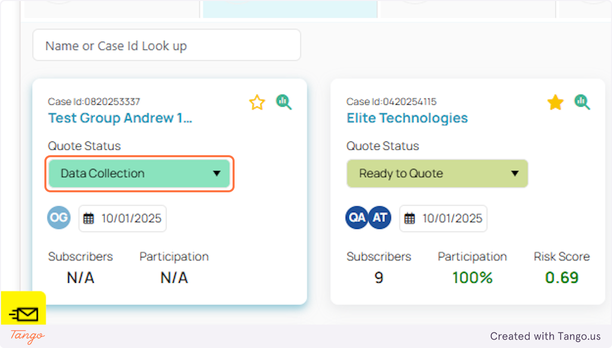 Click on Data Collection