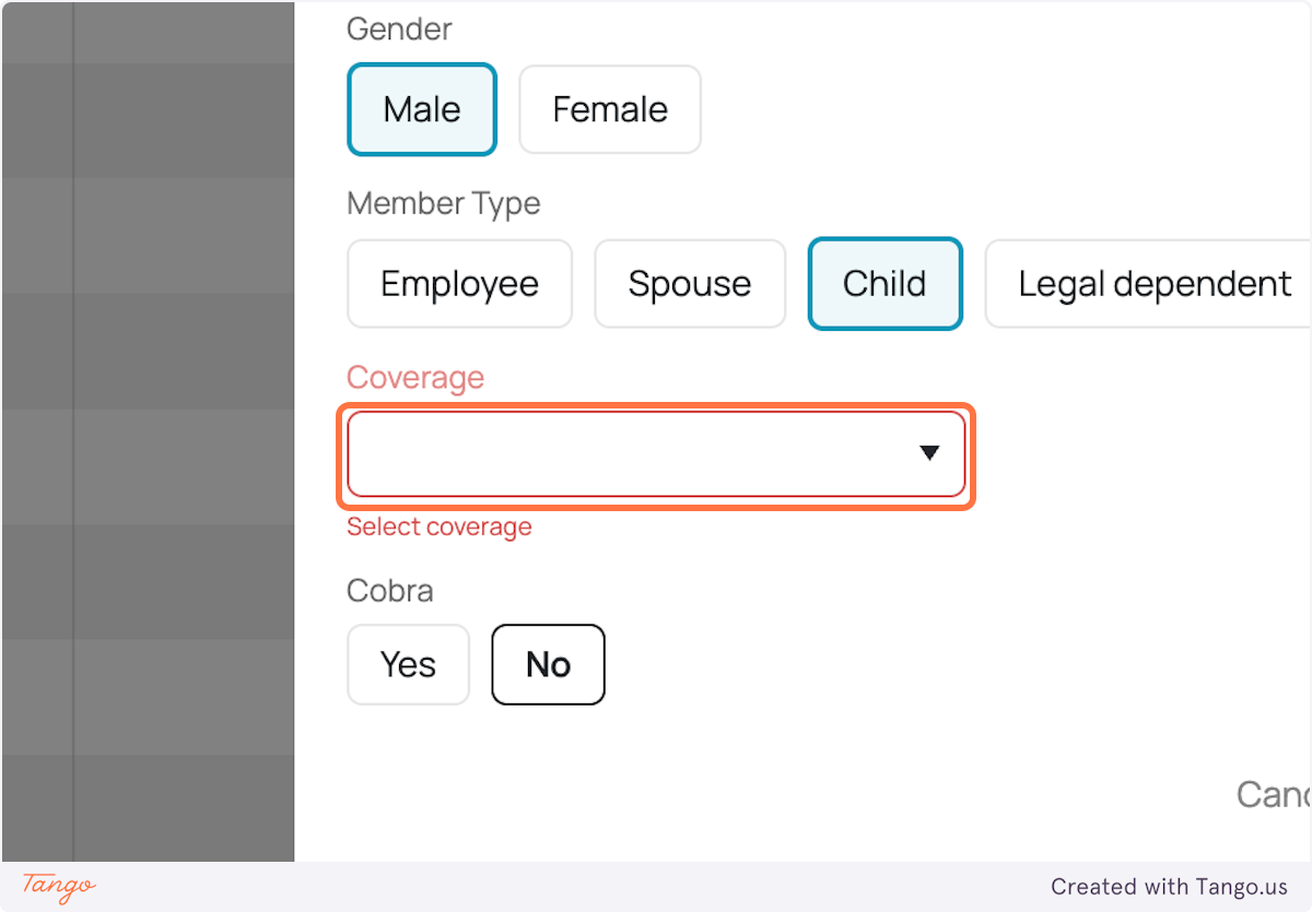 Click on dropdown trigger