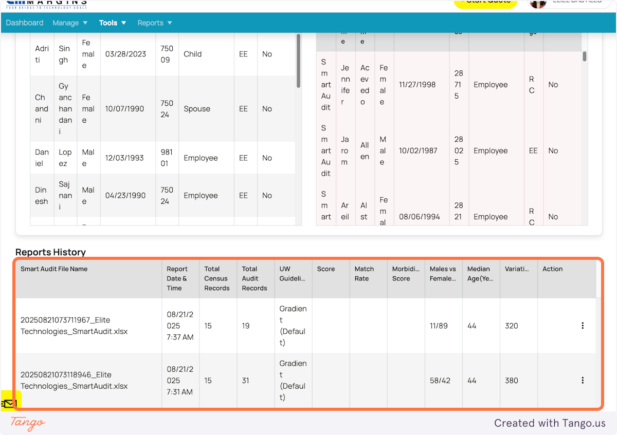 Click on Smart Audit File Name…