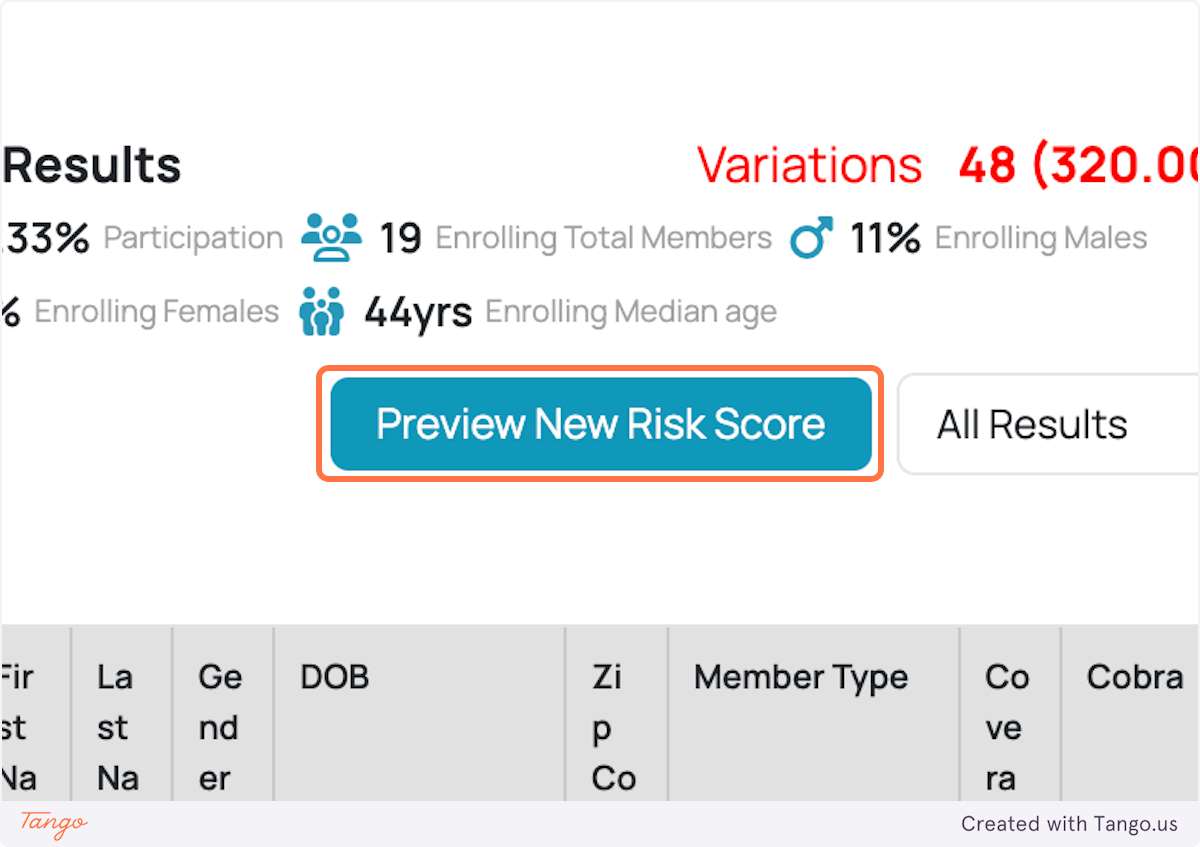 Click on Preview New Risk Score