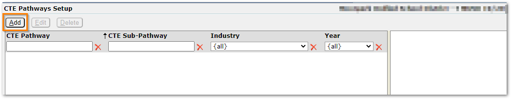 Pathway Setup, no pathways defined, and 'Add' button highlighted.