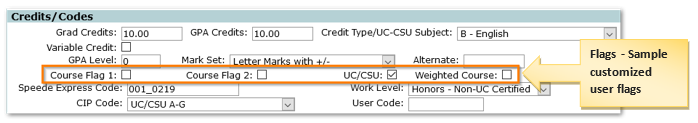 Credits Codes section