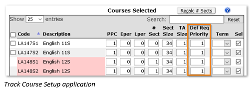 Track Course Setup application