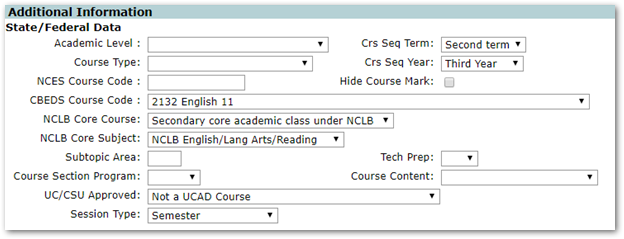 Additional Information section