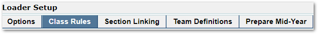 Loader Setup tabs