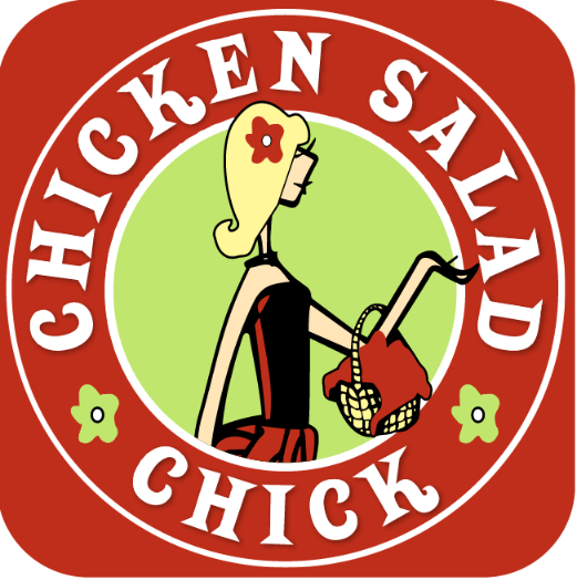 A logo of a chicken salad restaurant 
Description automatically generated