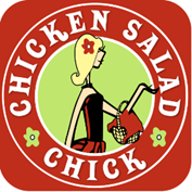 A logo of a chicken salad restaurant 
Description automatically generated