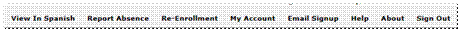 Options in top menu bar