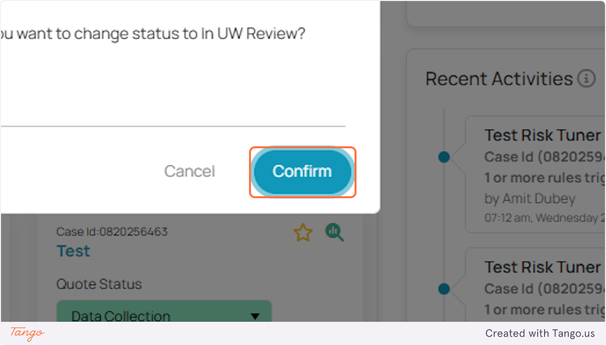 Click on Confirm