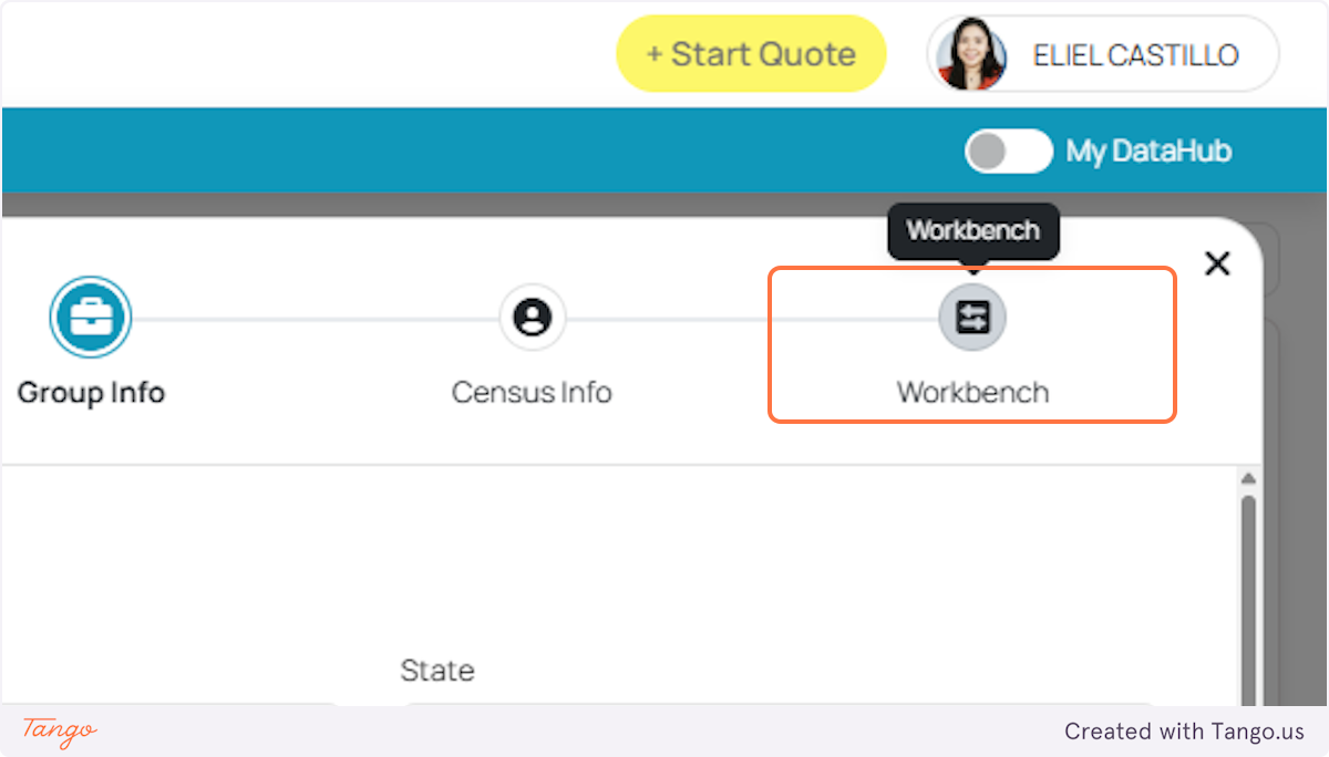 Click on Workbench