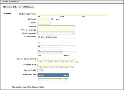 Preview of Student Information