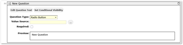 Add Question dialog