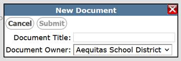 New Document interface