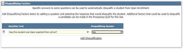 Disqualifying factors