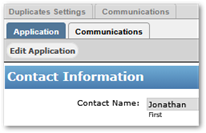 Edit Application button