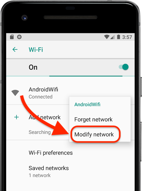 Modificare la rete - Come cambiare i DNS su Android 8 e precedenti