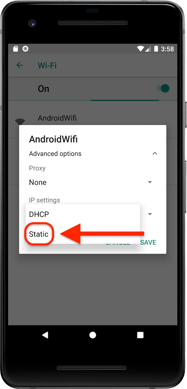 Statica - Come cambiare i DNS su Android 8 e precedenti