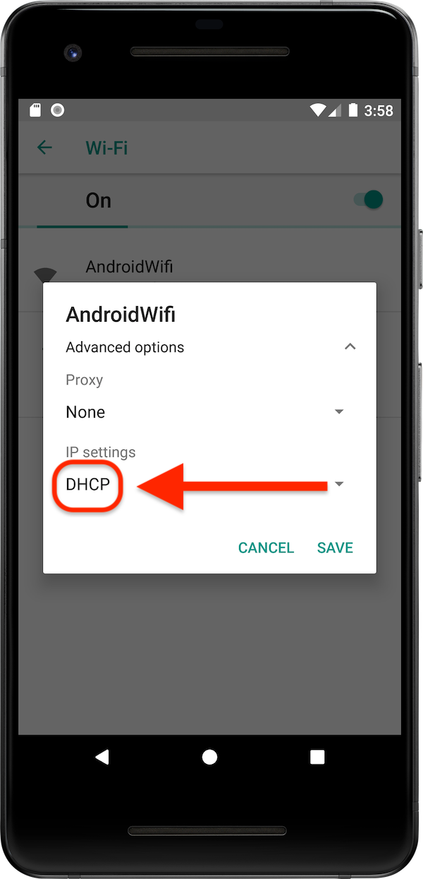 DHCP - Come cambiare i DNS su Android 8 e precedenti