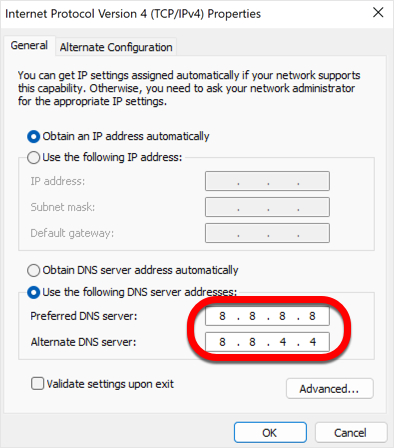 Cambiare il DNS su Windows