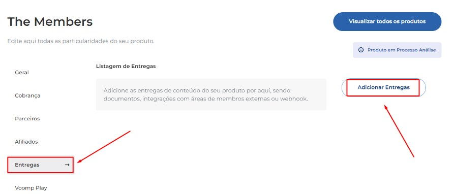 Adicionar entregas