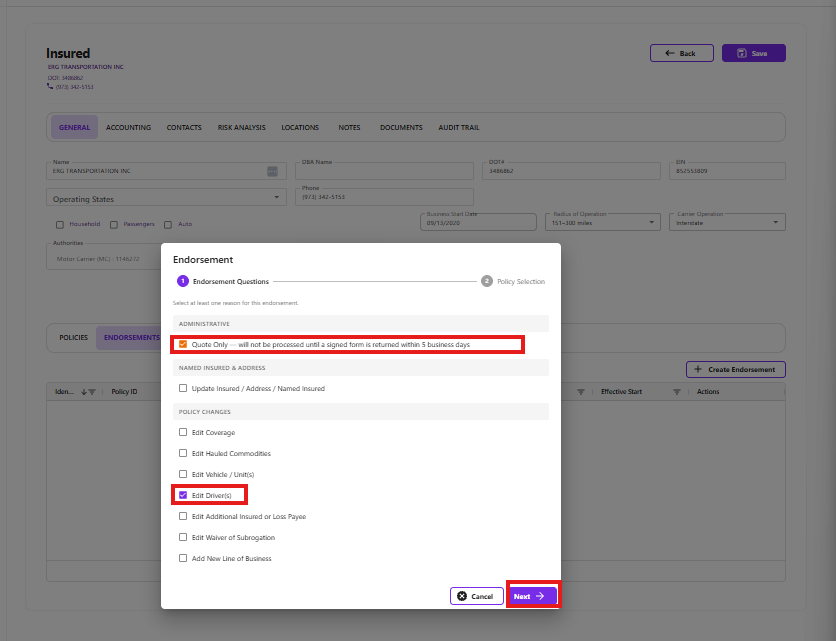 HOW TO ADD A DRIVER THROUGH THE PORTAL : Dynamic Specialty Inc.
