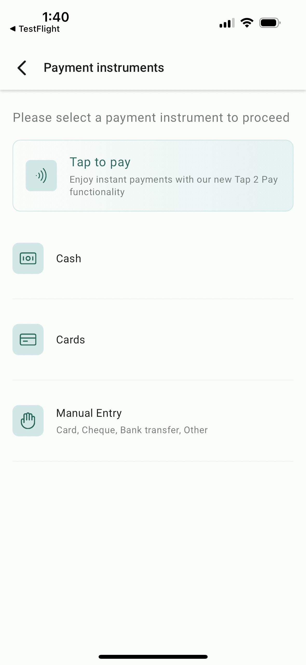 Payment instruments