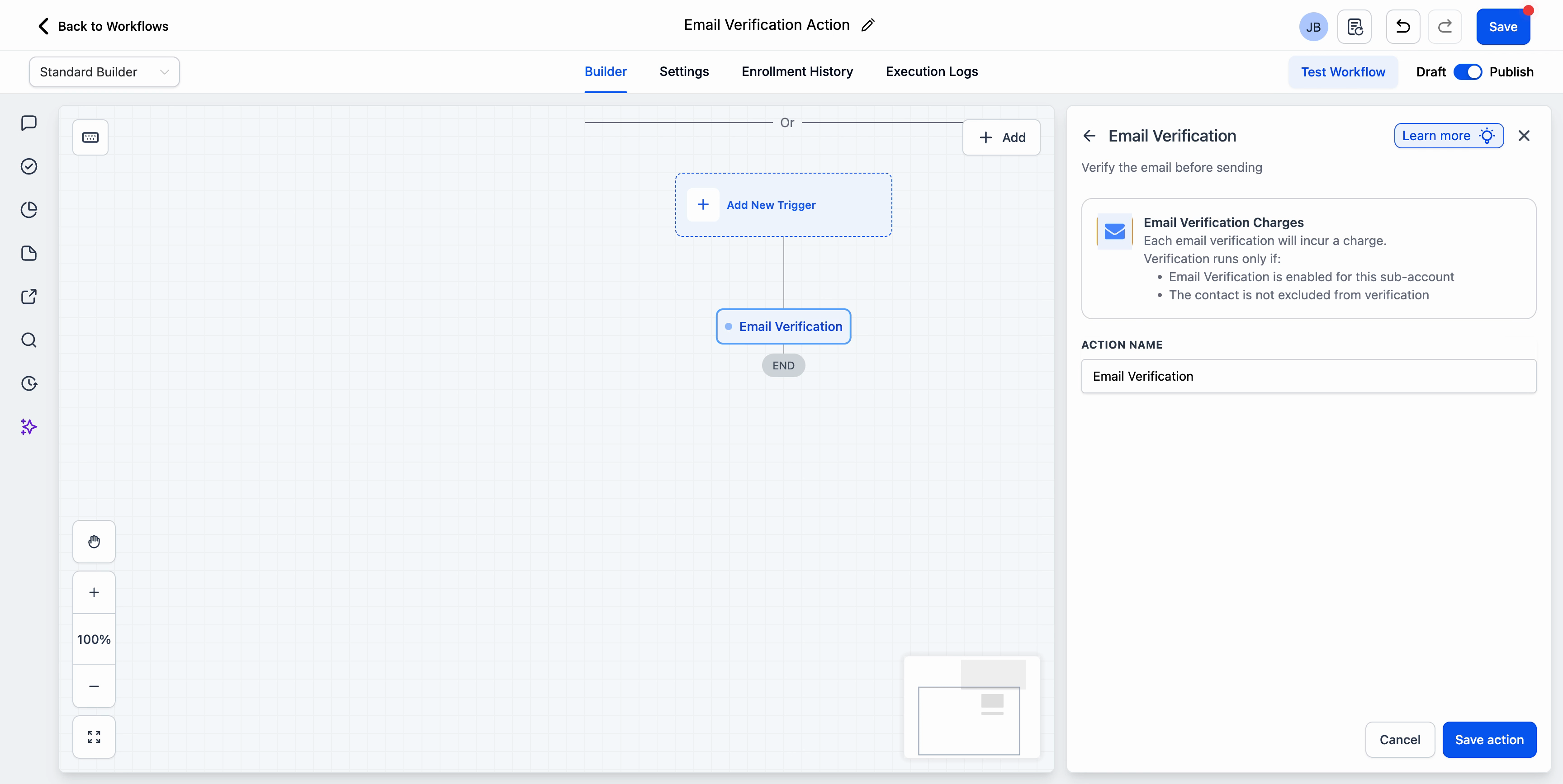 Confirm contact is not excluded from verification