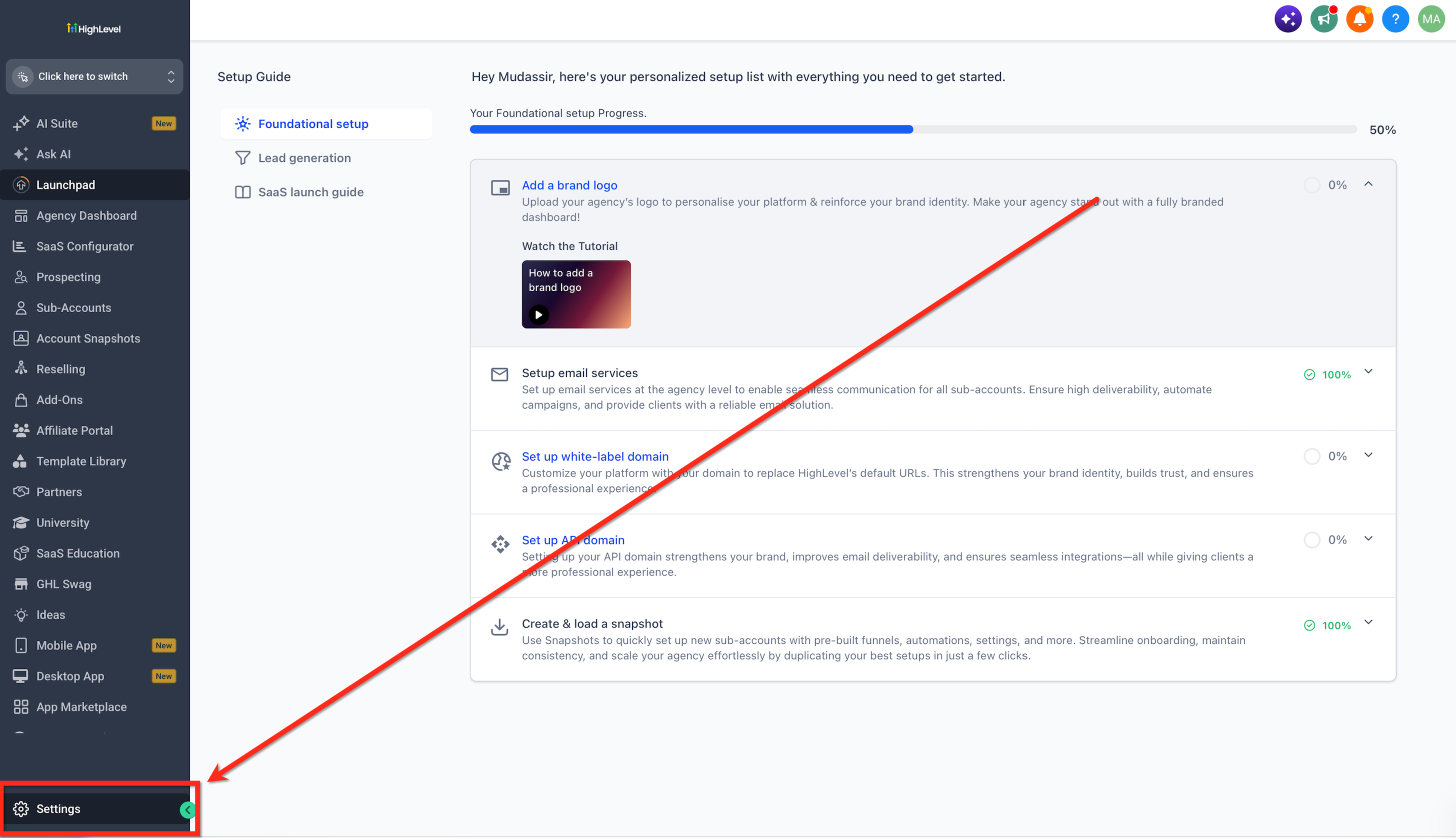 2. Set the Default Builder at the Agency Level (image 5 of 7)
