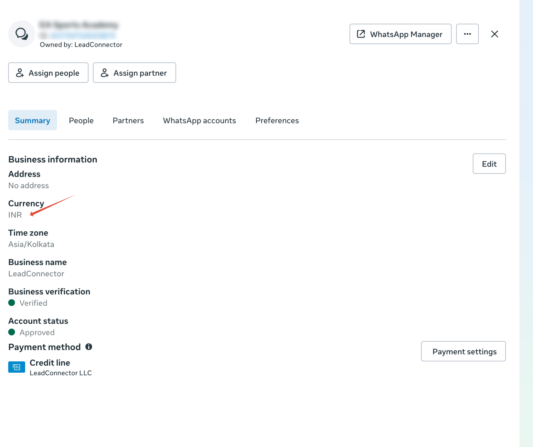 WhatsApp onboarding options in Settings