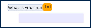 Screenshot of text and a form field below it.  The form field, however, is not in a container. 