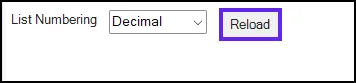 The Reload button in CommonLook Office.