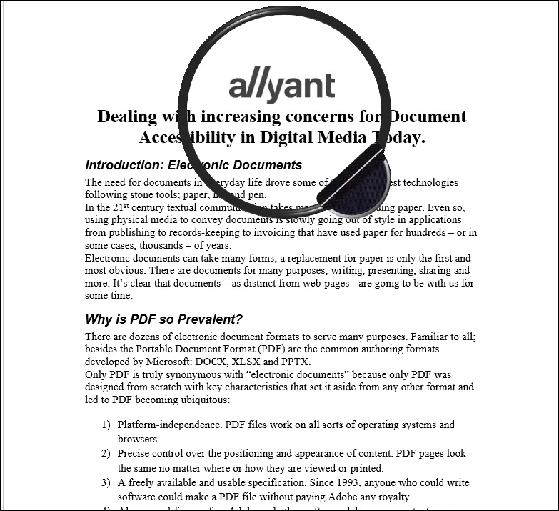 Screenshot of the filter over the Word document showing color removed.