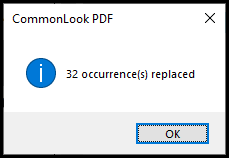 The dialog box telling the user how many symbols were given Alt text in the previous step.  