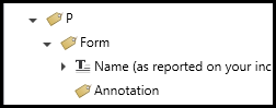 A properly structured Form tag containing the Annotation and the text.  
