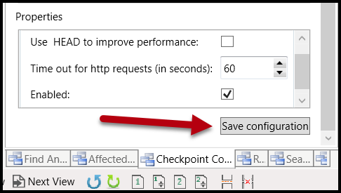 The Save configuration button is highlighted. 