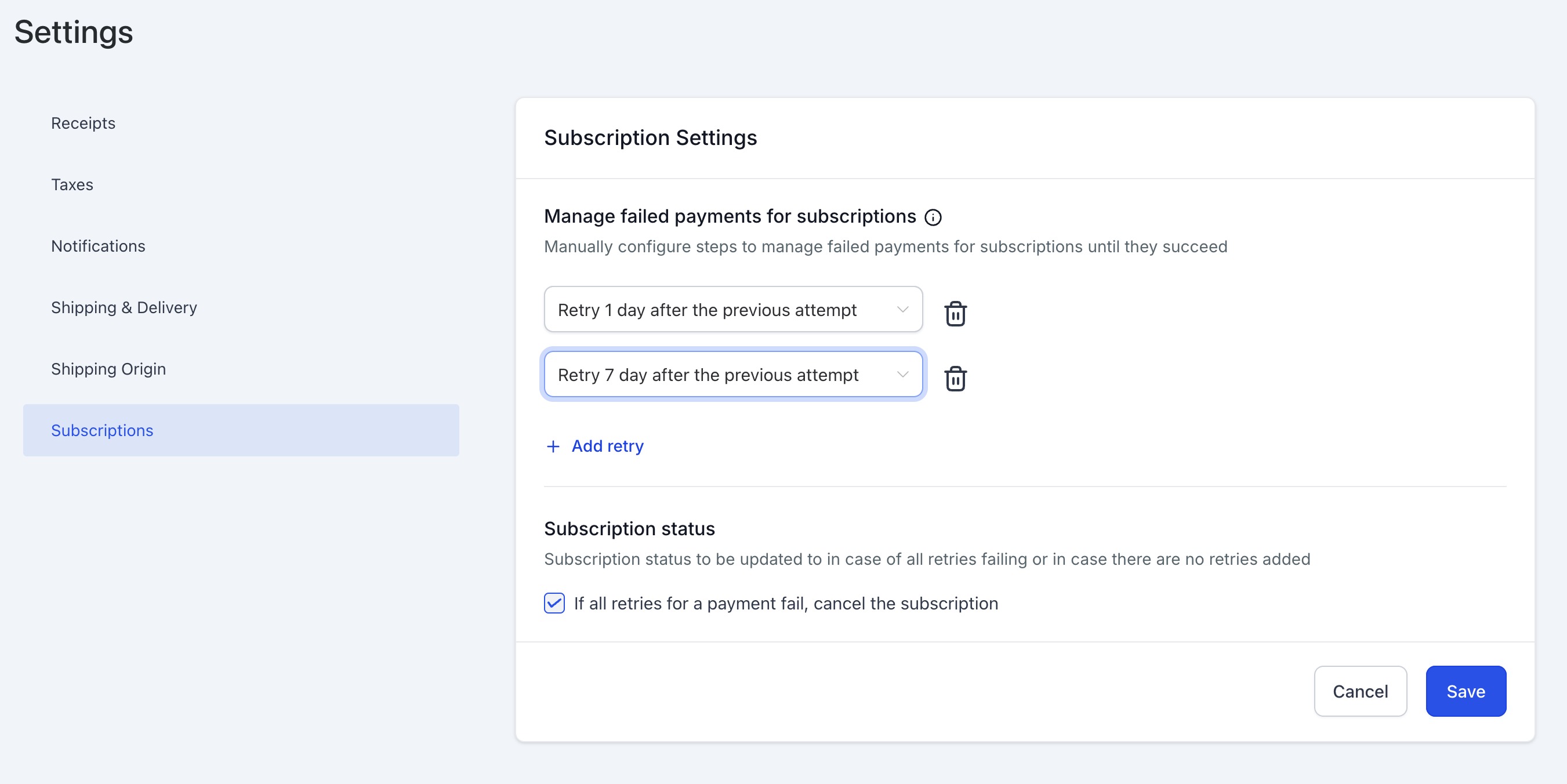 Cancelled Option