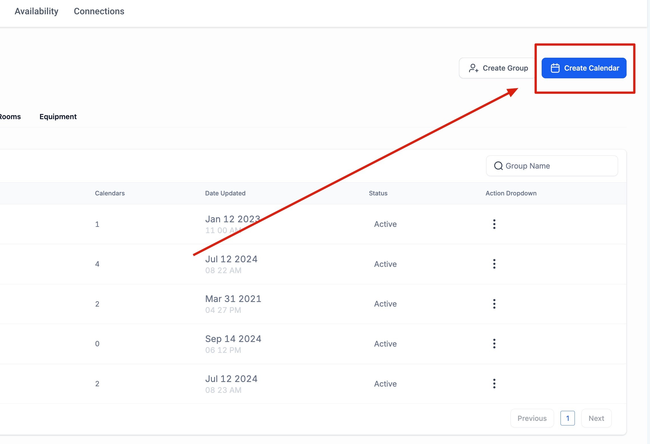Create Service Calendar