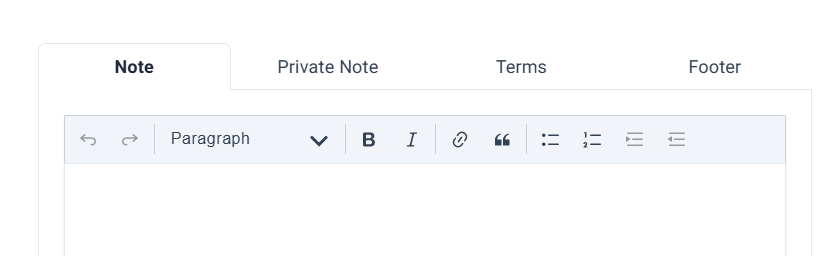 Invoice customization options