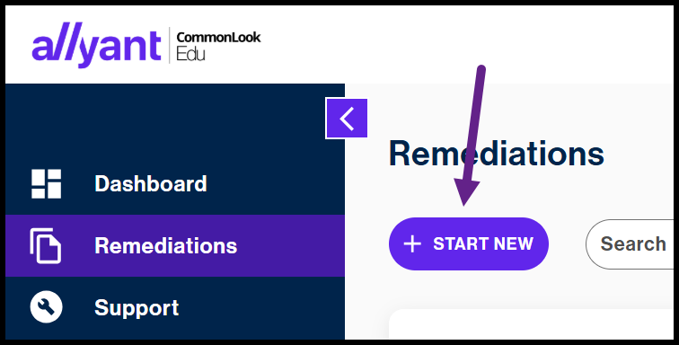 The "Start New" button is highlighted.